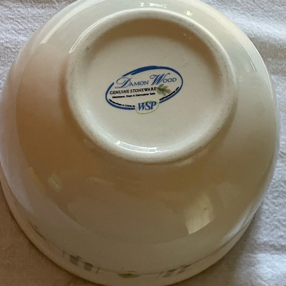 Damon Wood Genuine Stoneware made by WSP Bowl Set
